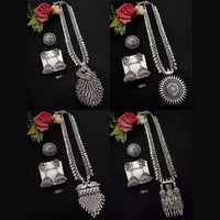 Vaamika Oxidised Plated Necklace Combo - VMNECK363