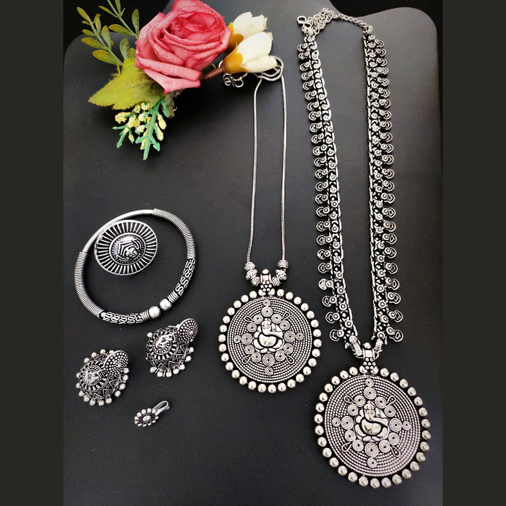 Vaamika Oxidised Plated Necklace Combo