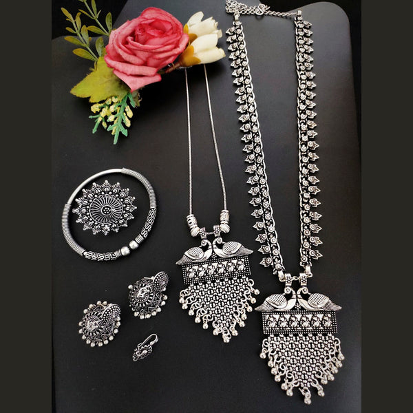 Vaamika Oxidized Plated Necklace Combo