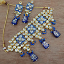 Vaamika Gold Plated Kundan Stone & Beads Traditional Choker Necklace Set