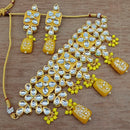Vaamika Gold Plated Kundan Stone & Beads Traditional Choker Necklace Set