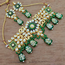 Vaamika Gold Plated Kundan Stone & Beads Traditional Choker Necklace Set