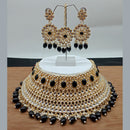 Vaamika Gold Plated Kundan Stone & Beads Traditional Choker Necklace Set
