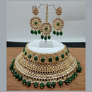 Vaamika Gold Plated Kundan Stone & Beads Traditional Choker Necklace Set