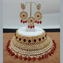 Vaamika Gold Plated Kundan Stone & Beads Traditional Choker Necklace Set