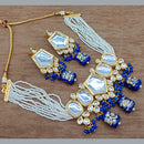 Vaamika Gold Plated Kundan Stone & Beads Traditional Choker Necklace Set