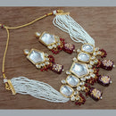 Vaamika Gold Plated Kundan Stone & Beads Traditional Choker Necklace Set
