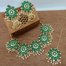 Vaamika Gold Plated Kundan Stone & Meenakari Traditional Choker Necklace Set- VMNECK396