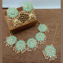 Vaamika Gold Plated Kundan Stone & Meenakari Traditional Choker Necklace Set- VMNECK396