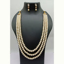 Vaamika Gold Plated Beads Long Necklace Set- VMNECK397