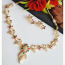 Vaamika Gold Plated Austrian & Pota Stone Traditional Choker Necklace Set