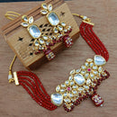 Vaamika Gold Plated Kundan Stone & Beads Traditional Choker Necklace Set- VMNECK405