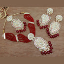 Vaamika Gold Plated Kundan Stone & Beads Traditional Choker Necklace Set- VMNECK406