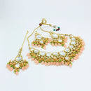 Vaamika Gold Plated Kundan Stone & Beads Traditional Choker Necklace Set- VMNECK407