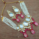 Vaamika Gold Plated Kundan Stone & Beads Traditional Choker Necklace Set- VMNECK410