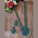 Vaamika Oxidised Plated Pota Stone Long Necklace Set