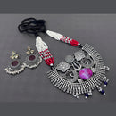 Vaamika Thread Oxidized Plated Necklace Set