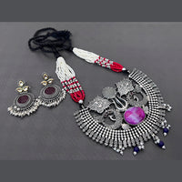 Vaamika Thread Oxidized Plated Necklace Set
