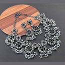 Vaamika Austrian Stone Silver Plated Choker Necklace Set