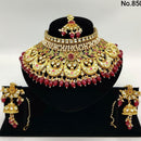 Vaamika Gold Plated Ad Stone & Meenakari & Beads Necklace Set