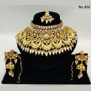 Vaamika Gold Plated Ad Stone & Meenakari & Beads Necklace Set