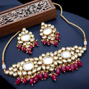 Vaamika Gold  Plated Crystal Stone & Beads Necklace Set