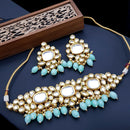 Vaamika Gold  Plated Crystal Stone & Beads Necklace Set