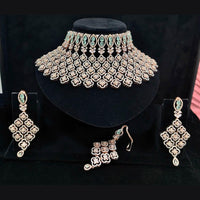 Vaamika Gold Plated Ad Stone Necklace Set