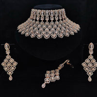 Vaamika Gold Plated Ad Stone Necklace Set