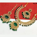 Vaamika Gold Plated Ad Stone & Beads Necklace Set