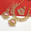 Vaamika Gold Plated Ad Stone & Beads Necklace Set