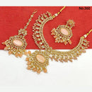 Vaamika Gold Plated Ad Stone & Beads Necklace Set