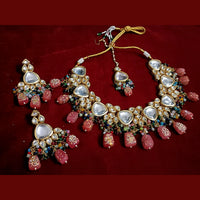 Vaamika Gold Plated Beads & Crystal & Kundan Stone Necklace Set