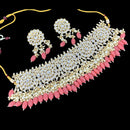 Vaamika Gold Plated Kundan Stone & Beads Necklace Set