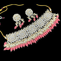 Vaamika Gold Plated Kundan Stone & Beads Necklace Set