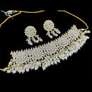 Vaamika Gold Plated Kundan Stone & Beads Necklace Set