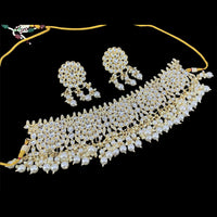 Vaamika Gold Plated Kundan Stone & Beads Necklace Set