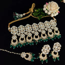 Vaamika Gold Plated Kundan Stone & Beads Necklace Set