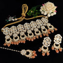 Vaamika Gold Plated Kundan Stone & Beads Necklace Set