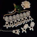 Vaamika Gold Plated Kundan Stone & Beads Necklace Set