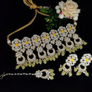 Vaamika Gold Plated Kundan Stone & Beads Necklace Set