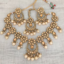 Vaamika Gold Plated Kundan Stone & Beads Necklace Set