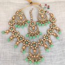 Vaamika Gold Plated Kundan Stone & Beads Necklace Set