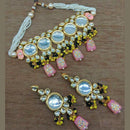 Vaamika Gold Plated Crystal Stone & Beads Necklace Set