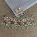 Vaamika Gold Plated Kundan Stone & Beads Necklace Set