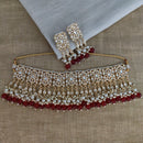 Vaamika Gold Plated Kundan Stone & Beads Necklace Set