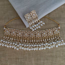 Vaamika Gold Plated Kundan Stone & Beads Necklace Set