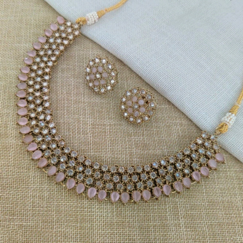 Vaamika Gold Plated Kundan Stone Necklace Set