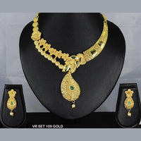 Mahavir Forming Gold Necklace Set - VR 109  GOLDEN SET