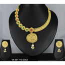 Mahavir Forming Gold Necklace Set - VR 110  GOLDEN SET